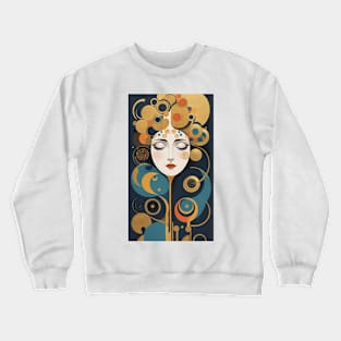 Gustav Klimt's Ethereal Muse: Inspired Woman Crewneck Sweatshirt